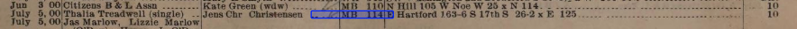 5 July 1900 - Thalia Treadwell single