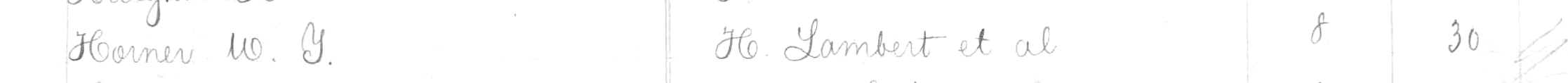 Deed index - Horner W. Y. to Lambert et al